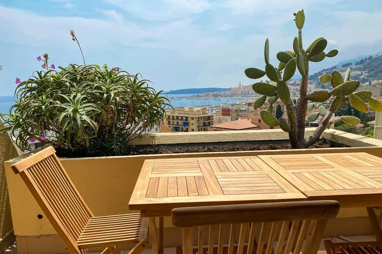 Mansfield Vue Carte Postale Terrasse Piscine 2 Apartment Menton