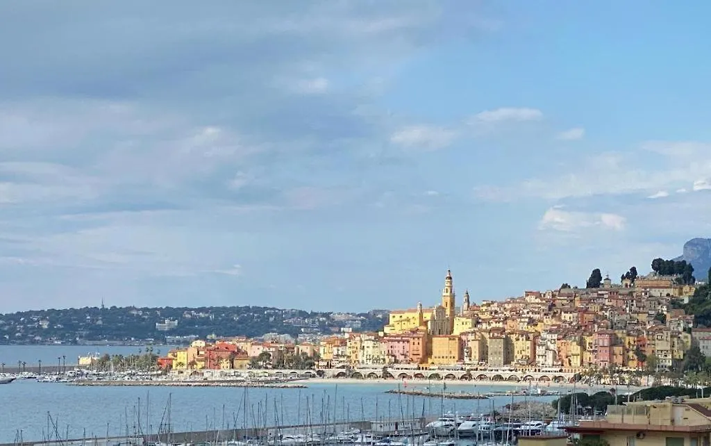 Mansfield Vue Carte Postale Terrasse Piscine 2 Apartment Menton