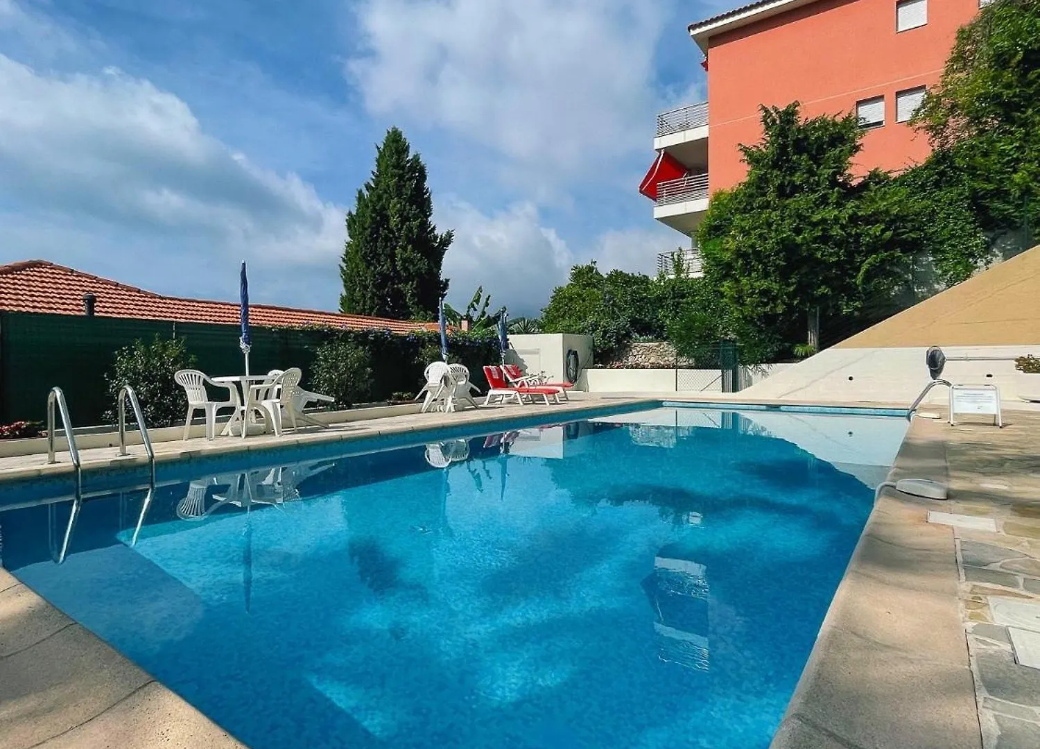 Mansfield Vue Carte Postale Terrasse Piscine 2 Apartment Menton