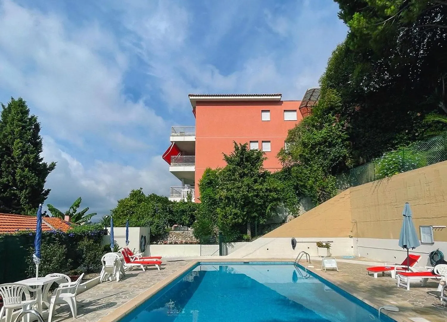 Mansfield Vue Carte Postale Terrasse Piscine 2 Apartment Menton